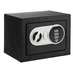 17E Home Use Upgraded Electronic Password Steel Plate Safe Box Black  XH