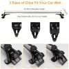 47.24in Universal Top Roof Rack Cross Bar Cargo Carrier Aluminum Crossbar Rack with 165LBS Capacity Fit for Most Vehicle Wagon Car Without Roof Side R