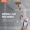 VEVOR Drywall Flat Box Handle; 40''-64''; Anodized Aluminum Flat Finishing Extension Handle; 5-Section Length Adjustable; Non-slip Grip and 360¬∞ Pain