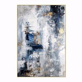 100% Hand Painted Abstract Painting Modern Abstract Blue Hand Made Oil Painting Wall Art Abstract Textured Art Wall Art No frame (size: 100x150cm)