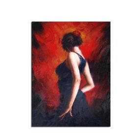 Ha's Art 100% Hand Painted Abstract Oil Painting Wall Art Contemporary Dancing Women Picture Canvas Home Decor For Living Room Bedroom No Frame (size: 50x70cm)