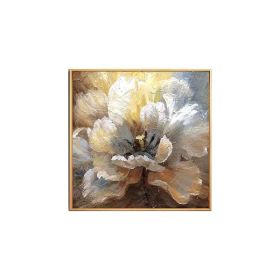 100% Hand Painted abstract Flower Art Oil Painting On Canvas Wall Art Frameless Picture Decoration For Live Room Home Decor Gift (size: 80x80cm)