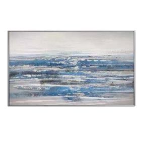 Blue Modern Style Abstract Wall Poster Nordic Canvas Oil Painting Contemporary Art Decoration Picture For Living Room Decor (size: 50x70cm)