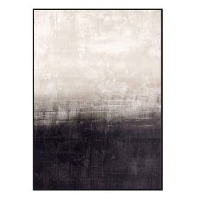 Handmade Abstract Oil Painting Wall Art Modern Black and White Minimalist On Canvas Home Decoration For Living Room No Frame (size: 75x150cm)