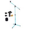 5 Core Mic Stand Collapsible Height Adjustable Up to 6ft Metal Microphone Tripod Stands w Boom Arm Para Microfono for Singing Karaoke Speech Stage Rec