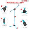 5 Core Mic Stand Collapsible Height Adjustable Up to 6ft Metal Microphone Tripod Stands w Boom Arm Para Microfono for Singing Karaoke Speech Stage Rec