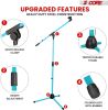 5 Core Mic Stand Collapsible Height Adjustable Up to 6ft Metal Microphone Tripod Stands w Boom Arm Para Microfono for Singing Karaoke Speech Stage Rec