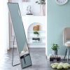 Black Solid Wood Frame Full-length Mirror, Dressing Mirror, Bedroom Home Porch, Decorative Mirror, Clothing Store, Floor Mounted Large Mirror, Wall Mo