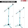 5 Core Mic Stand Collapsible Height Adjustable Up to 6ft Metal Microphone Tripod Stands w Boom Arm Para Microfono for Singing Karaoke Speech Stage Rec