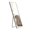 Black Solid Wood Frame Full-length Mirror, Dressing Mirror, Bedroom Home Porch, Decorative Mirror, Clothing Store, Floor Mounted Large Mirror, Wall Mo